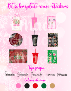 Kit sobreplato + vaso* stickers