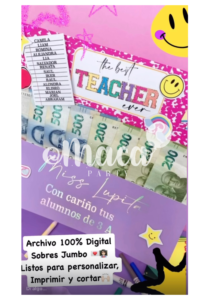 Money Holder Jumbo Teachers Day (ARCHIVO 100 % DIGITAL)